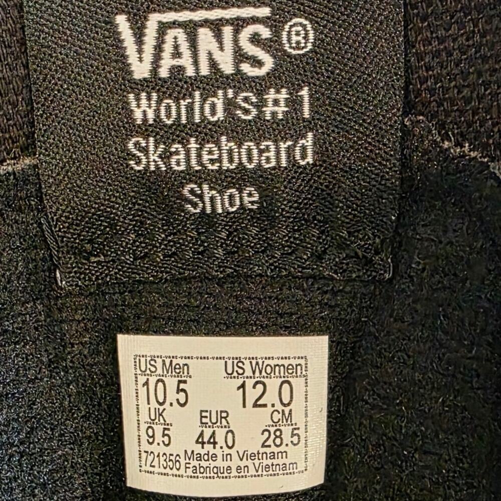 Vans Sk8 Hi Black Suede Graphic High Top Sneakers Mens 10.5 Womens 12 - Picture 2 of 10